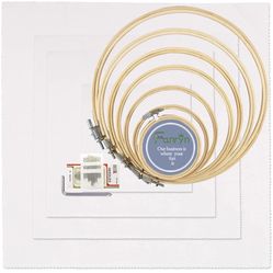 7 Pc Bamboo Embroidery Hoops