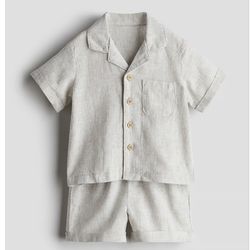 H&M 2-piece linen blend boy outfit size 3T