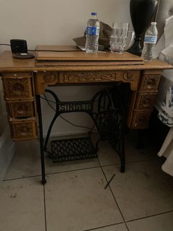 Old Wooden Singer Table