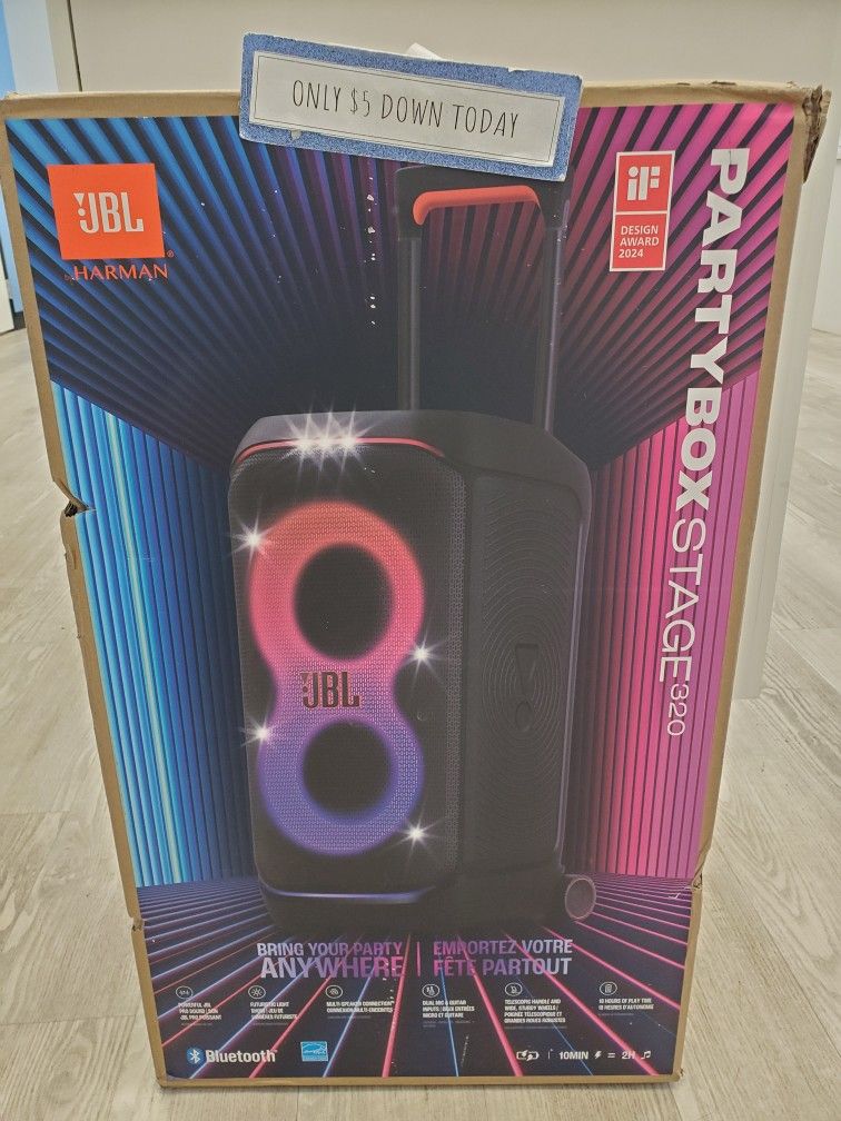 π₯ Massive Sound, Bigger Savings β JBL PartyBox Stage 320 Now Just $529! $1 Down Option with Full Coverage πΆ