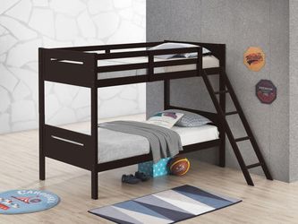 Brand  New ‼️ Flash Sale -  Wood Twin Over Twin Bunk Bed