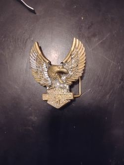Harley Davidson Brass Belt Buckle