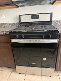 Whirlpool, stainless steel gas stove