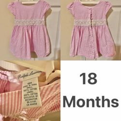 Ralph Lauren Baby Girl Dress 18 Months