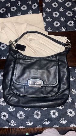 Coach Black Leather Hobo Shoulder Bag