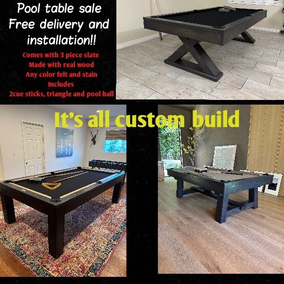 Pool Table Sales Free Delivery And installation 