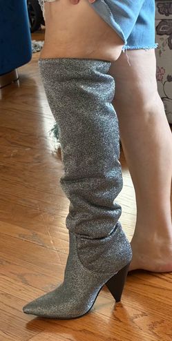 Boots - Silver over the knee size 8M
