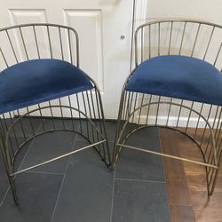 Mid-Century Vibe Pair Of Bar Stools 