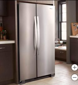Whirlpool 25 cu. ft. Large Side-by-Side Refrigerator with Adaptive Defrost and Humidity-Controlled Crispers