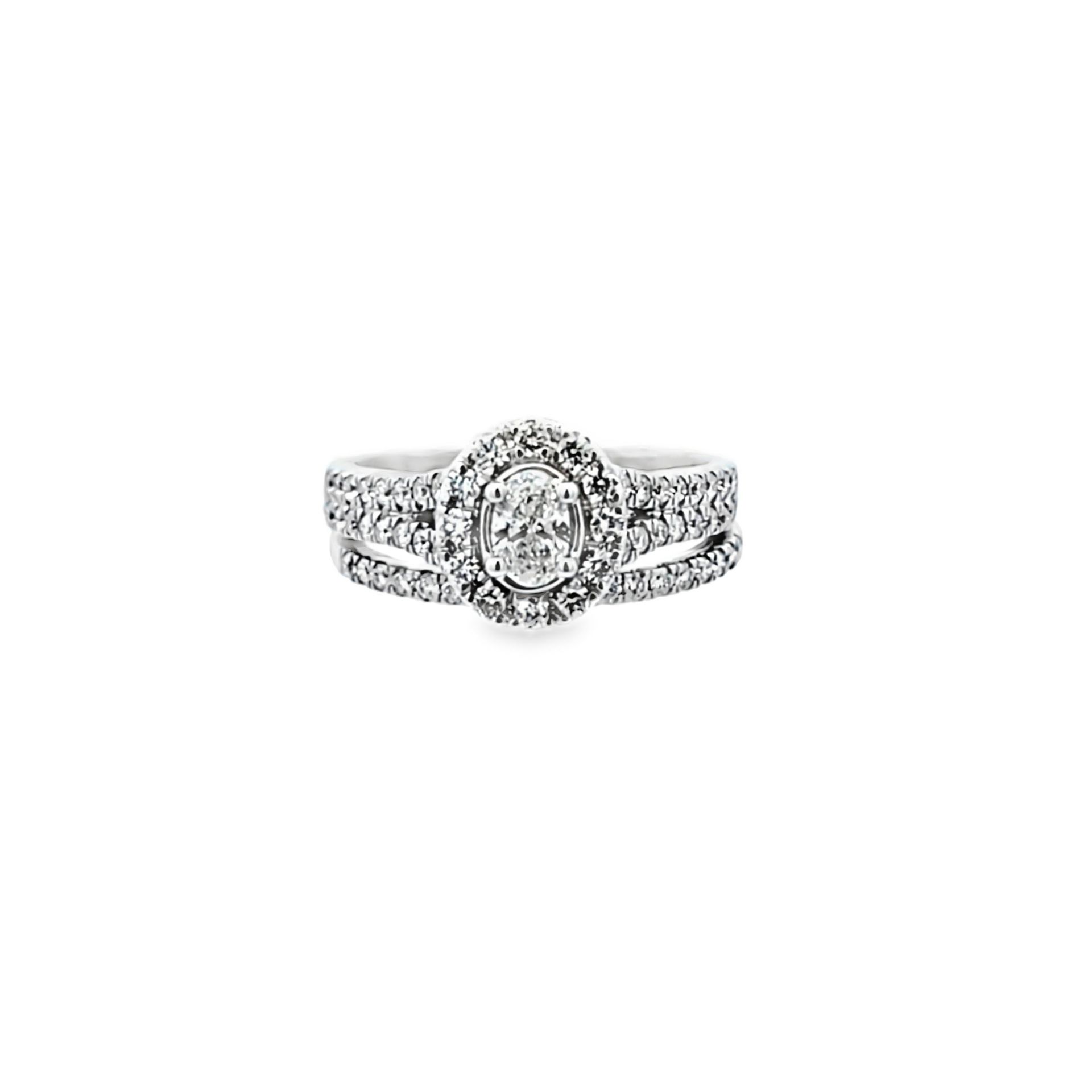 14K Oval Solitaire 1 CTW Diamond Ring