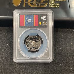 2002 S Gem Proof Mississippi State Quarter Graded At PR69 With A Deep Cameo S-7