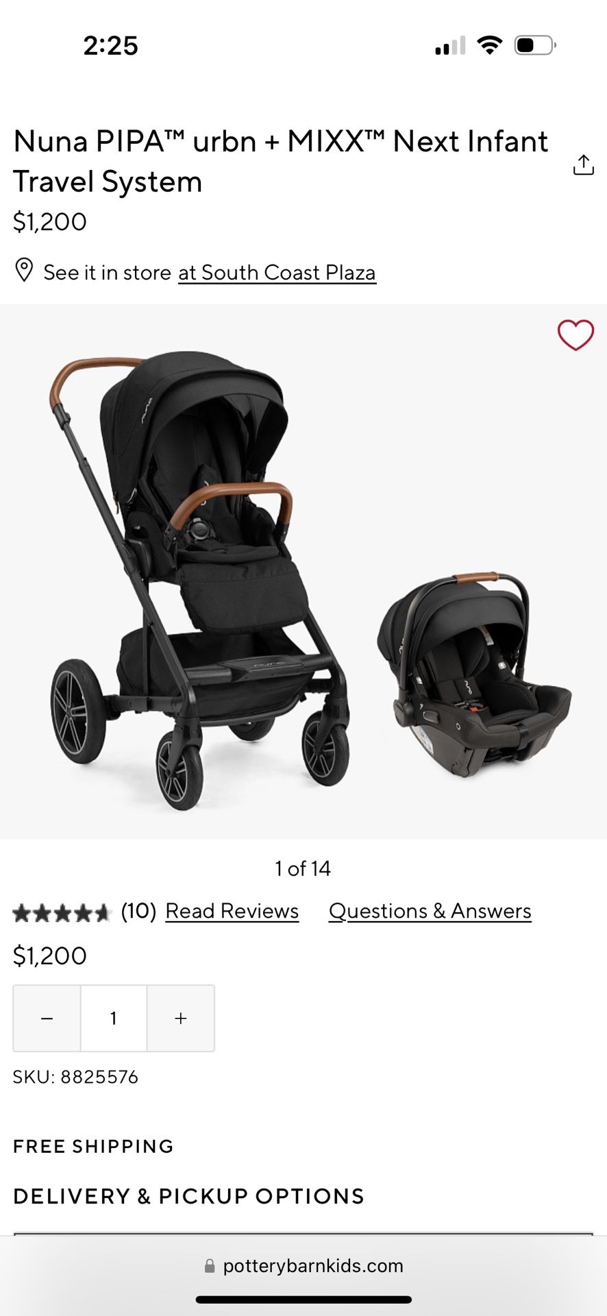 Nuna Travel System Stroller And Car Seat