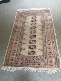 Ivory Bokhara Deep Wool Pile rug