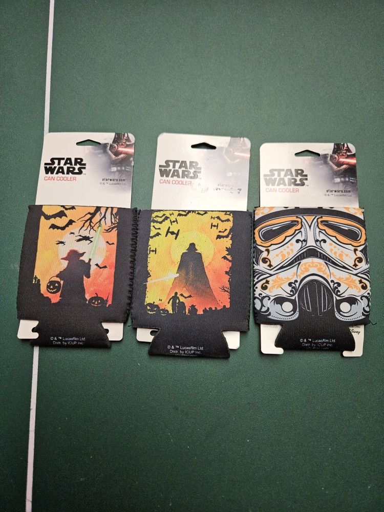 Star Wars Can Coolers - Set Of 3 - Yoda, Vader, Stormtrooper