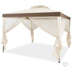 10x10 Gazebo Tent Outdoor With Netting For Picnics Shade