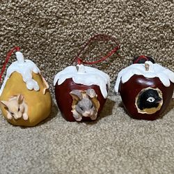Charming Tails Fresh Fruit Ornaments (Set of 3) Retired