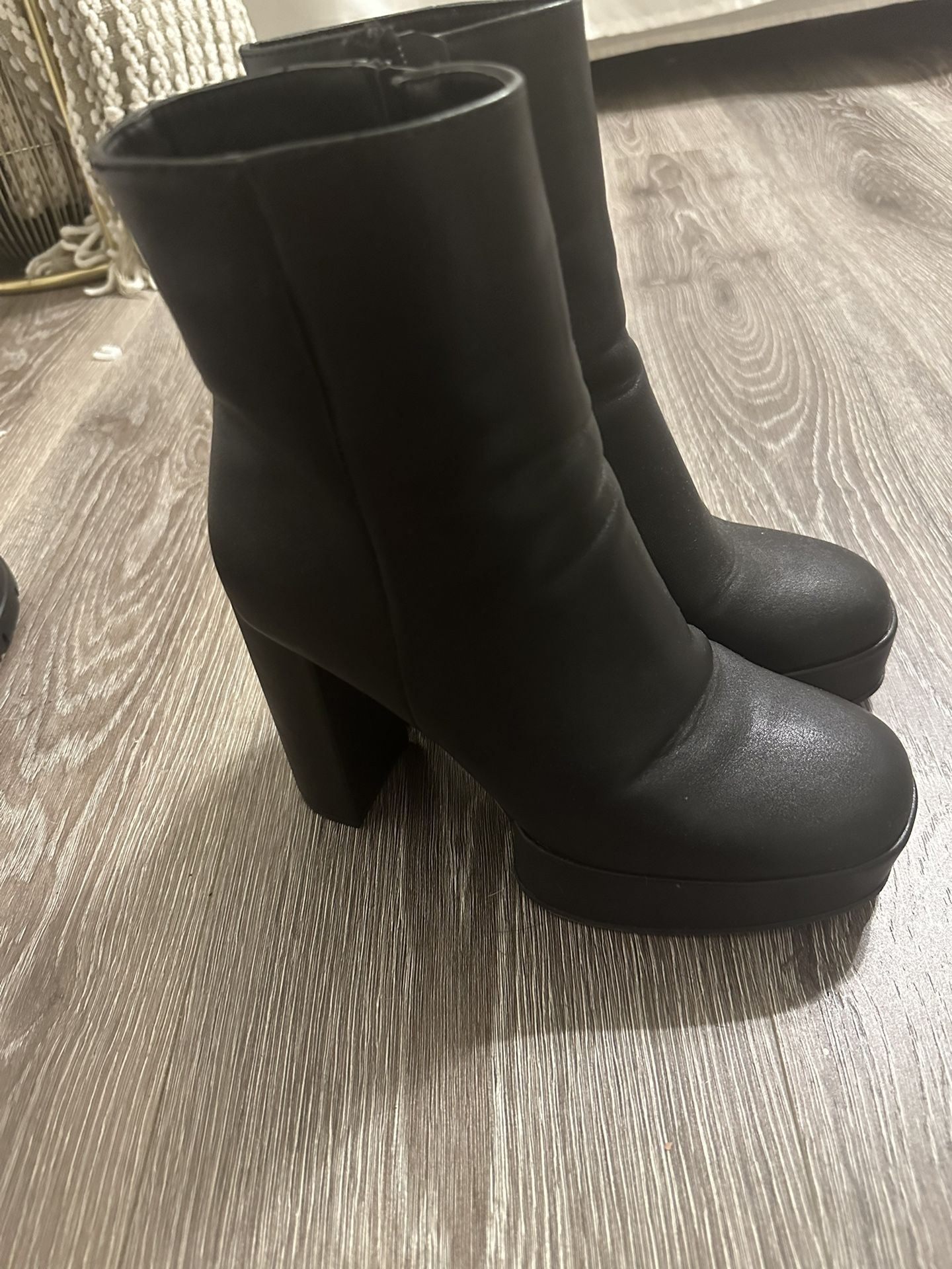 Black Platform Booties