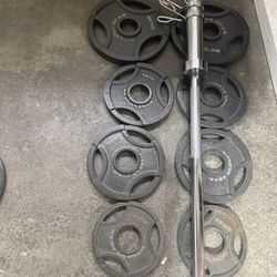 5 Foot Olympic Bar With Weights