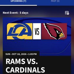 RAMS vs CARDINALS- 4 Tickets Section 202