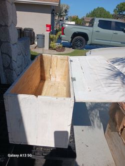 Hand made wooden trunk
