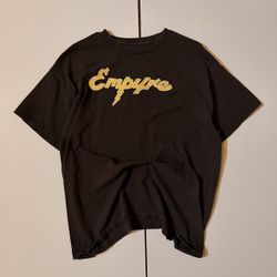Empyre brown XL t-shirt with gold 'Empyre' logo