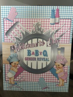 BBQ Gender Reveal Signs