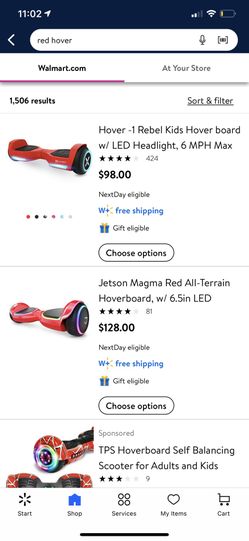 Brand New Hover-1 Rebel Kids Hoverboard w/ LED Headlight, 6 MPH Max Speed, 130 lbs Max Weight, 3 Mil
