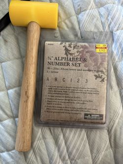 1/4” Alphabet And Number Set With Mallet