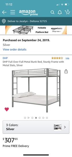 Full over full bunk bed