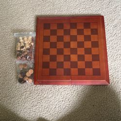 Wooden Foldable Chess/Checker board