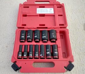 SHOCKWAVE 3/8 in. Drive Deep Well 6 Point Impact Socket Set (12-Piece)