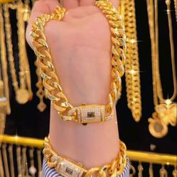 Set Plated 21 K Gold