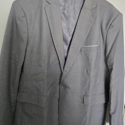 Traje Casual Para Hombre Con Un Botón Y Bolsillos Color Gris Medida XXL 
