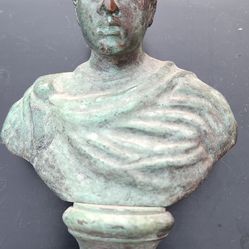 Miniature Bust of Roman Emperor/Character in Bronze