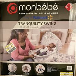Monbebe Tranquility Bluetooth Enabled Indoor Baby Swing, 