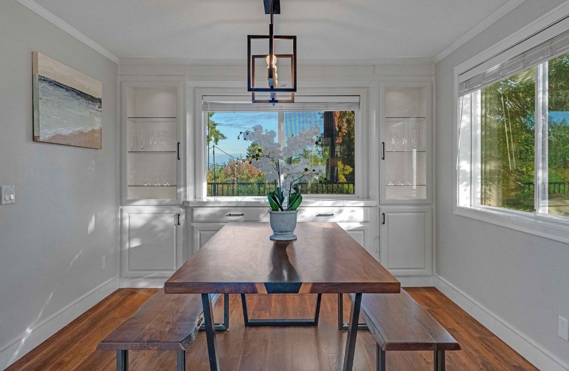 Wood Table And Benches