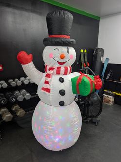 Large Inflatable Christmas Snowman with Lights