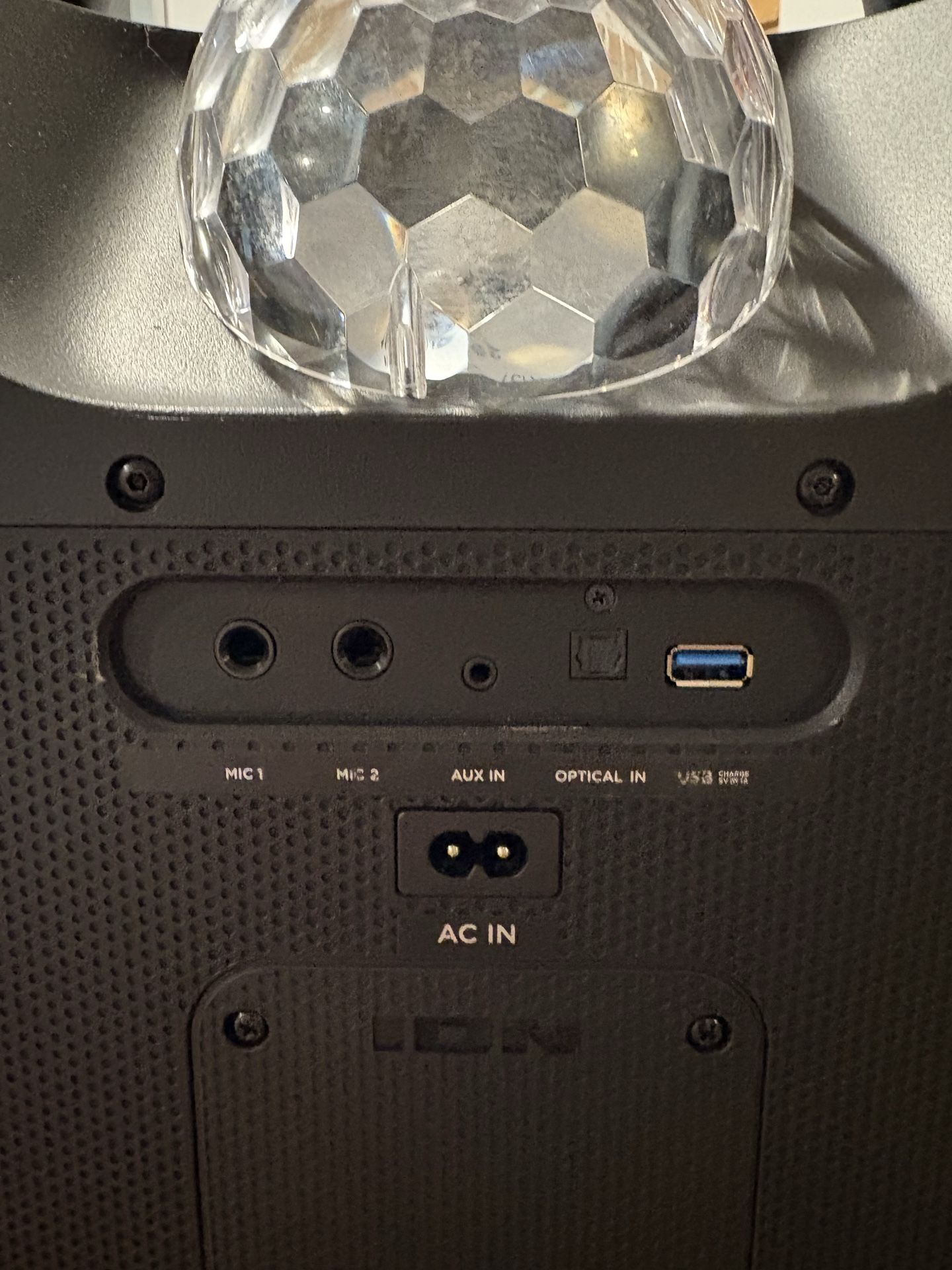 Ion karaoke speaker + microphone.