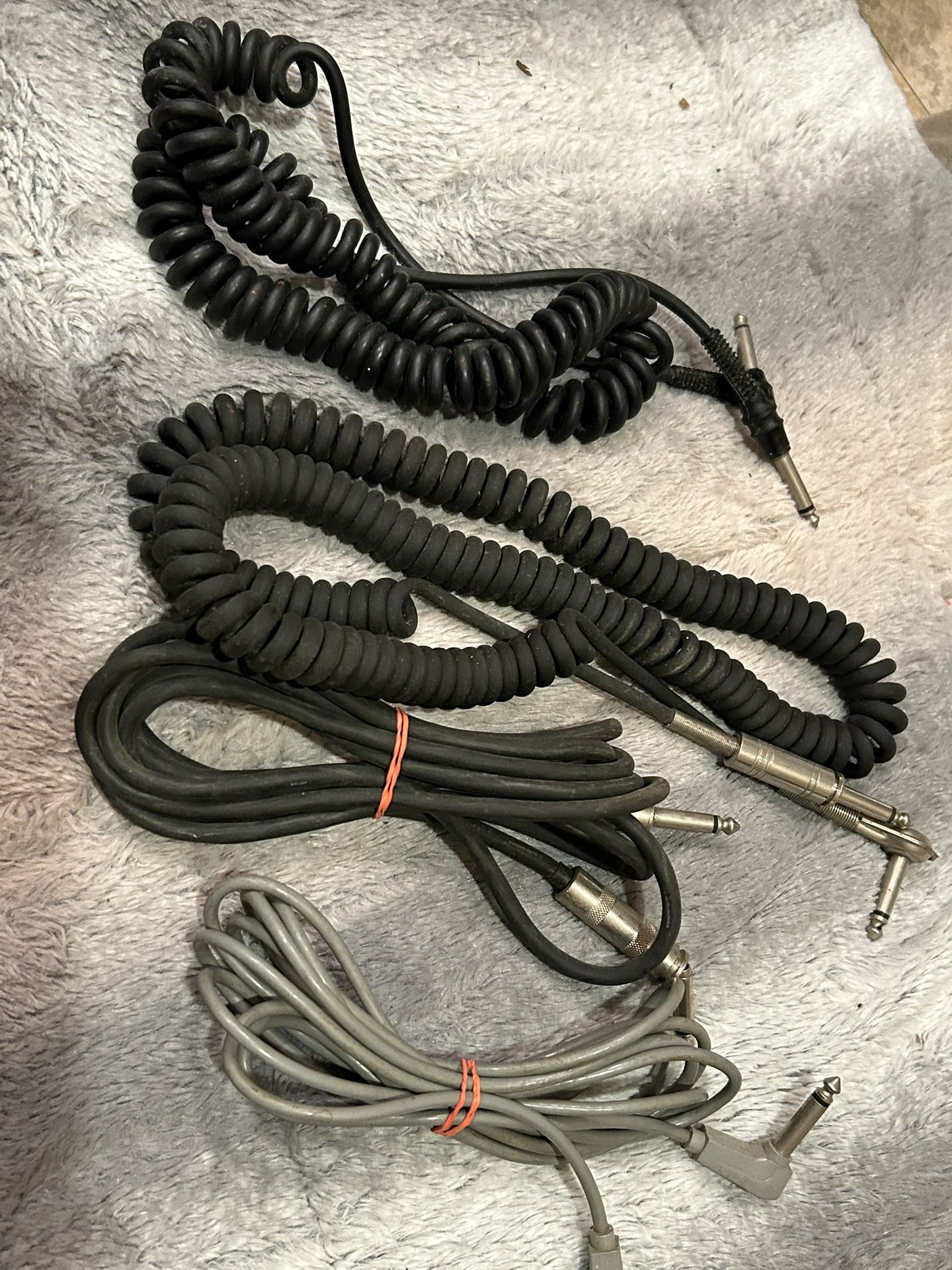 4pc Lot Guitar Amp Cord Guitar Cable Instrument Cable