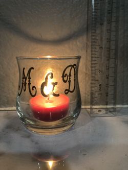 Glass candleholder