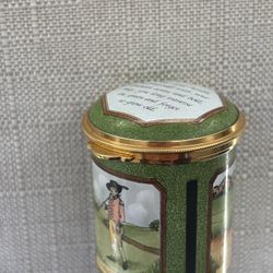 hand-painted Staffordshire Enamels trinket or pill box
