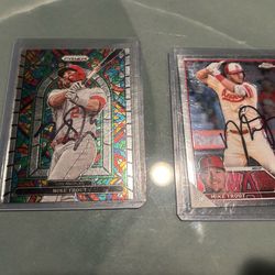Mike trout on card autos obtained in person
