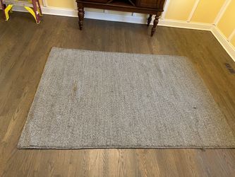 Gray Braided Area Rug 87in x 60in