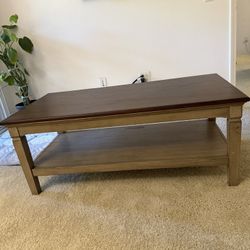 Pick up by Sunday! Two-tone wood coffee table