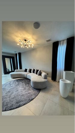 Curve sectional sofa and pillows