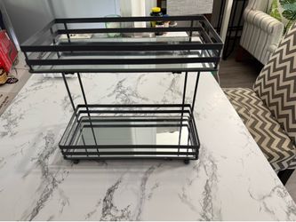 2 tier metal shelf
