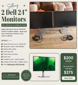 Dell Pro Plus 24" WQHD IPS 100Hz Monitor