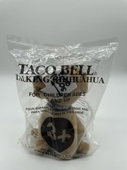 Taco Bell Talking Chihuahua "Free Tacos"  Applause Plush Stuffed Animal - In Bag