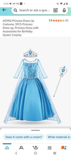 Girls elsa Princess Dress Costume Set