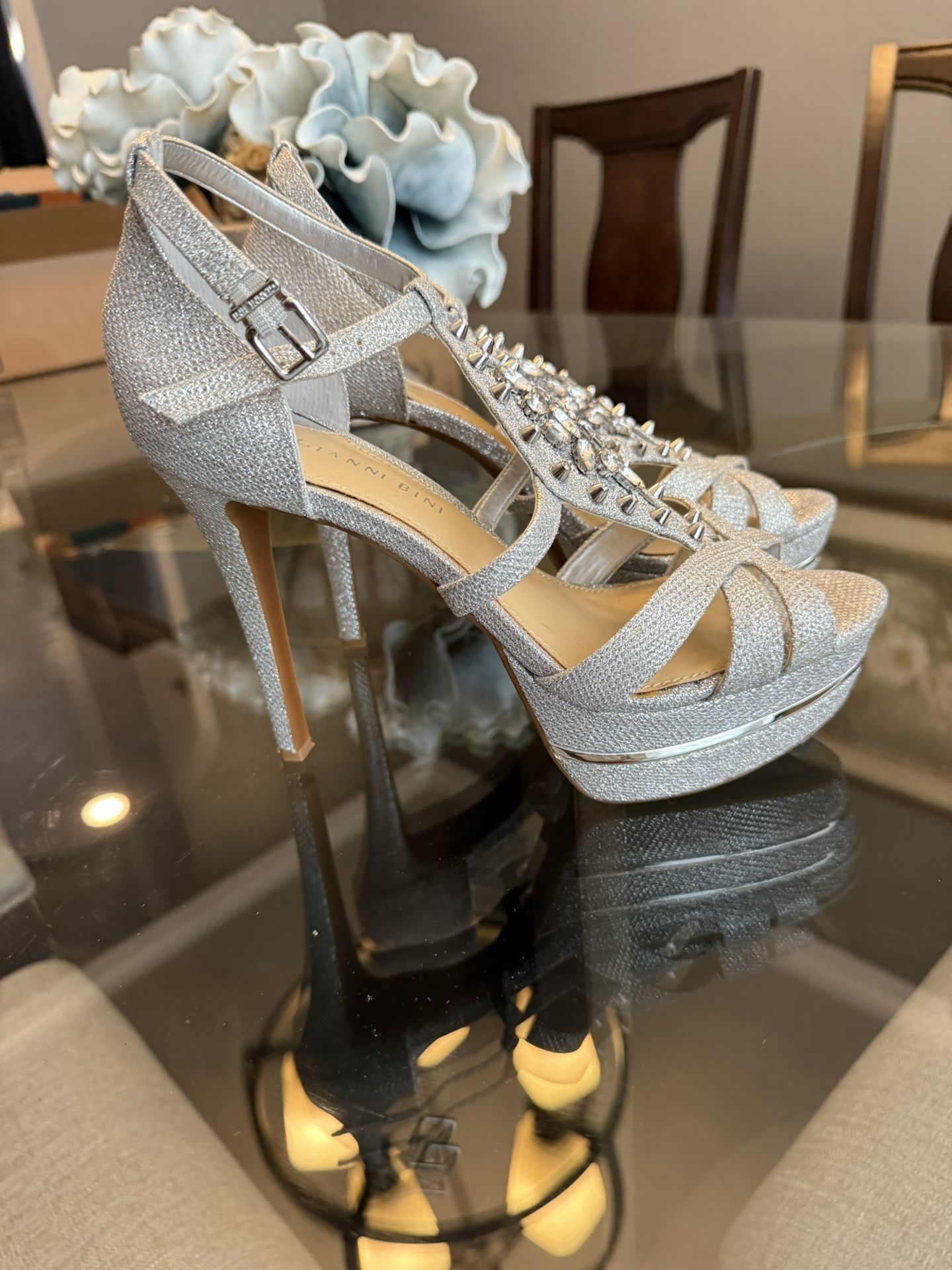 Rhinestone Platform Dress Shoe